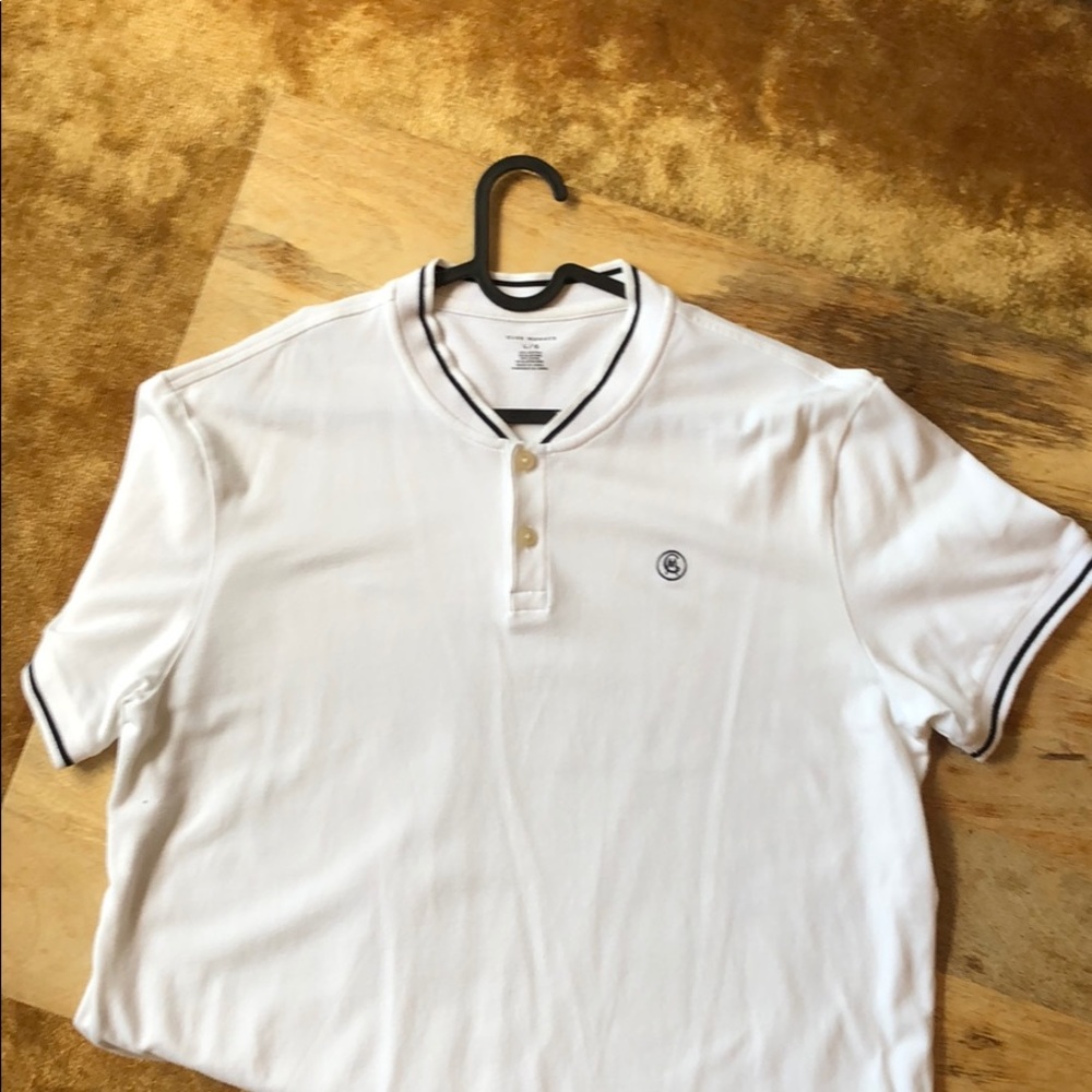 Club Monaco collarless polo